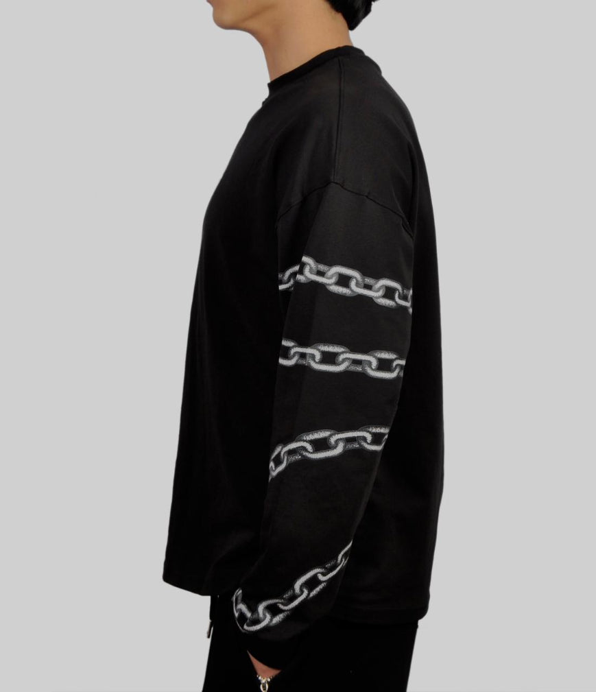 Black ChainUp Long Sleeve T-shirt