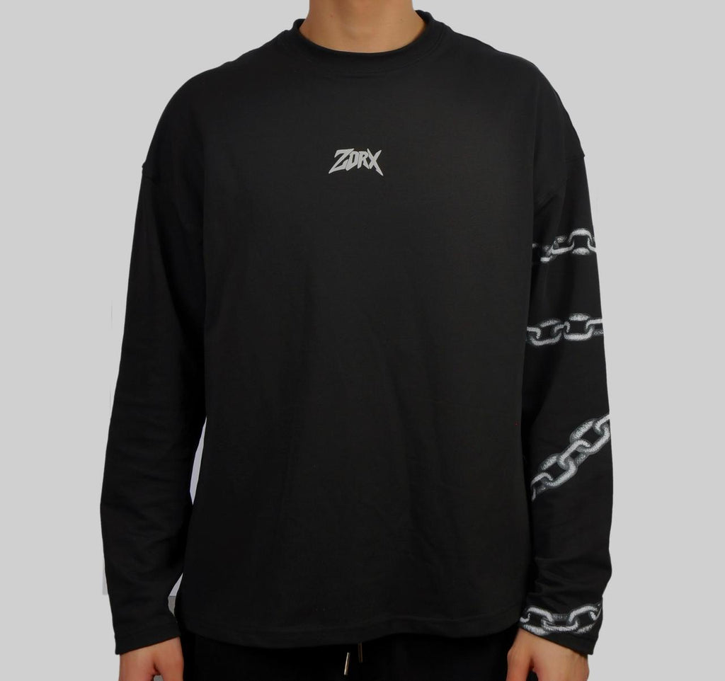Black ChainUp Long Sleeve T-shirt