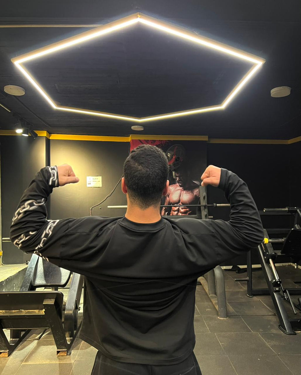 Black ChainUp Long Sleeve T-shirt